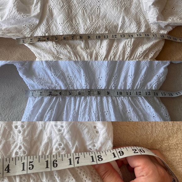 NWOT Hudson North White Eyelet Embroidered Cotton Dress M - Picture 6 of 11